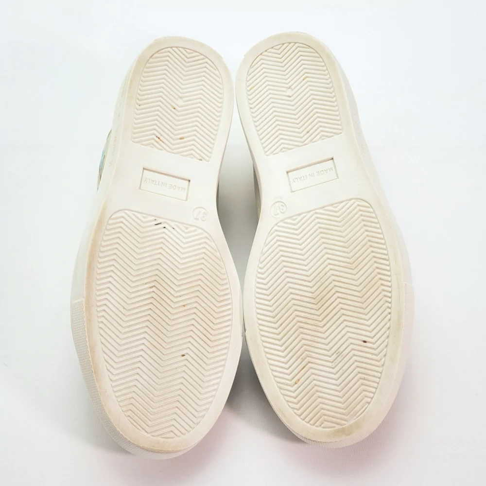 Karma Of Charme Naïf Hand Painted Leather Low Top Women Sneakers Sz 37 / US 6.5